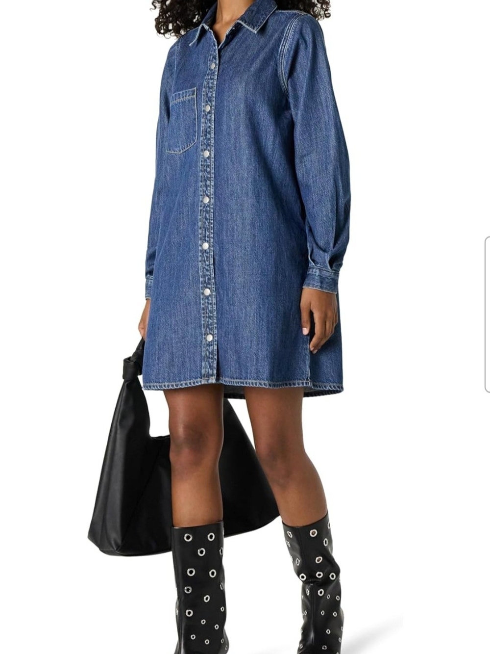 The Drop Katerina Snap-Front Denim Shirt Dress